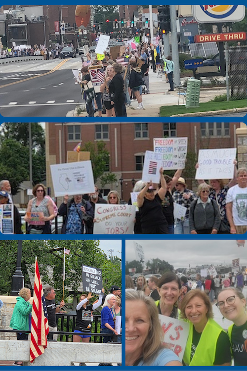 Pictures of the Good Trouble Rally in Naperville