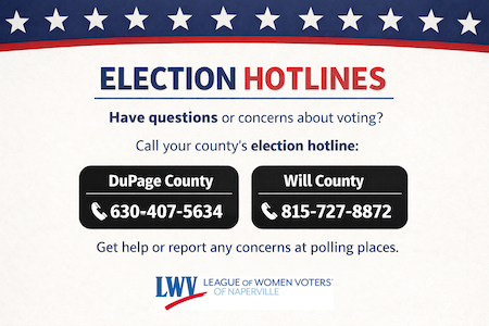 DuPage and Will County Voter Hotlines Announced