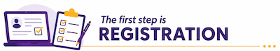 The firs step is registration