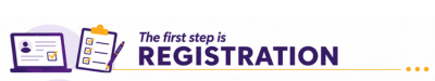 the first step is registration